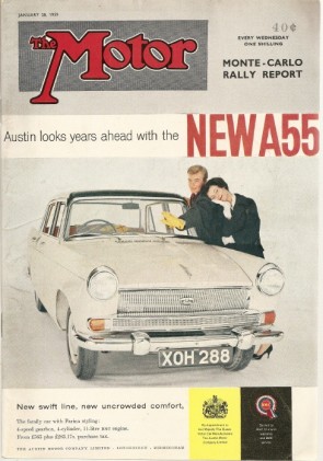 THE MOTOR 1959 JAN 28 - AUSTIN A55, VOLVO I22S, MONTE CARLO RALLY